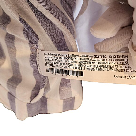 Blue and White Striped Blazer by Forever 21. 100% Cotton. Size M - Picture 4 of 7